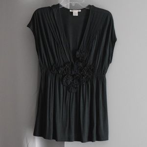 Charlotte Russe Women's Top Ruffle Flowers